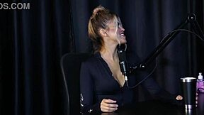 Hey, this Brazilian redhead shows off her oral skills in a glamorous swinger group with blonde lesbians in lingerie