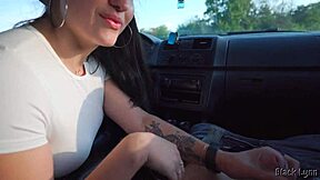 You made me cheat on my girlfriend with that rough pov blowjob and riding in the car