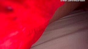 petite colombian latina shares bed with older hermanastro and her cute tits bounce wildly