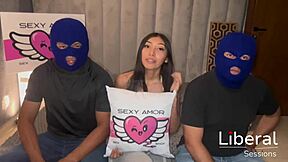 petite chica calls two technicians to check her air conditioner and they end up in 3some