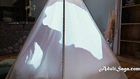 Busty ebony teen 18+ climbed on step dad's lap in the indoor tent. She rode him hard while stepmom napped nearby - Lily Starfire Ken Feels.