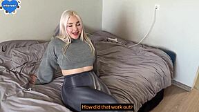 Hot blonde with tattoo, you ride that cock so good and swallow every drop of cum!