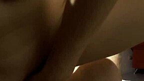 Brunette Stepsister in Panties Gets Bent Over for Doggystyle Fucking and Handjob