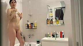 She caught her friend in the bathroom at the party, then they started kissing passionately as girlfriends.