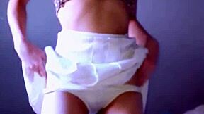 why not watch this cute blonde latina teen masturbate her tight wet pussy under that white skirt?