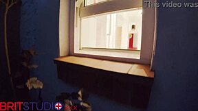 Watching your neighbour in the shower, her wet pussy dripping as she flashes that curvy body 😏.