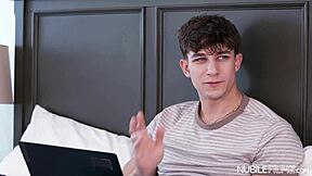 The boss's shy daughter seduces the newly employed stepdads into a deepthroat and pussy licking threesome.