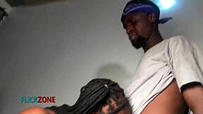 Intense hot romantic sex with curvy black ebony teen girlfriend in bedroom