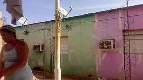 Hey, my neighbor can't resist staring at my big ass in this short dress.