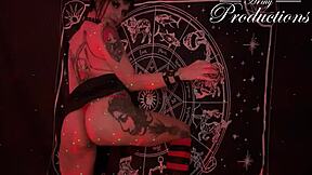 gothic latina teen in cowgirl and doggystyle with boyfriend for cumshot facial