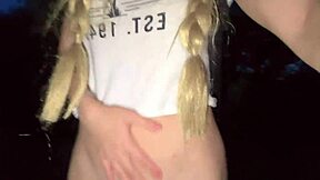 Provocative I get lost in the jungle and touch my delicious pink pussy and beautiful natural tits, but what if someone watches?