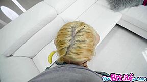 Florida blonde teen felt intense pleasure as her pussy got stuffed by monster cock deeply