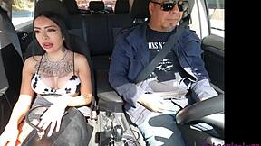 Casting skinny tattooed latina baby kat with fake tits in bedroom interview by luis garay