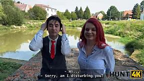 I used my natural tits and perfect body to seduce that producer right there in public