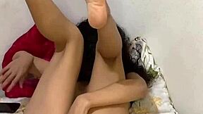 Colombian nurse Alexia masturbates with natural tits in intimate amateur video