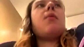 Amateur BBW Teen with Big Ass and Tits Masturbates Wildly in Taxi and Mall Public Spots.