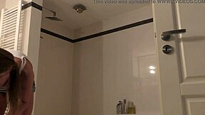 Emotional Peek into Bathroom Voyeur Fantasy with Petite Teen