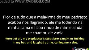 Big Cock Step-Uncle Fucks Me Hard! Brazilian Teen Brunette Takes Monster In Bed As Stepsister Laughs Calling Me Slut!