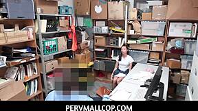 Pervmallcop caught the petite teen thief stripping in the shop. She fucked to avoid telling her stepdaddy.