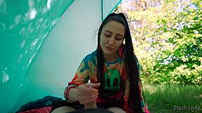 i'm that slutty hippie who jerked off this guy for free in my tent with my handjob skills