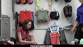 Fresh-faced TRISTAN SUMMERS caught SHOPLIFTING in the garage, then PUNISHED with hardcore DOGGYSTYLE by the cop.