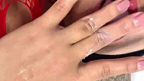 Masked Cheating Wife Teases Tight Pussy for Lover's Eyes?