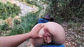 i met a stranger while walking in the town i invited her to the jungle she gets very horny and sucks my cock