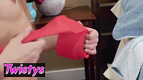 julia ann and scarlett sage in lesbian fetish with milf licking small tits and tied up pussy muff diving