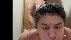 hey fan, wanna quickie in this hotel bathroom while i'm on break from my tiktok live?