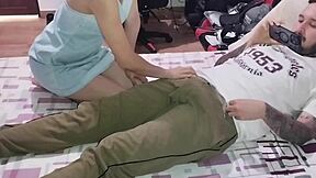 i'm a horny padrastro fucking my hijastra with big ass deepthroat when we're alone at home