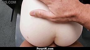 security officers handle a teen's desperate plea with strip-search and blowjob at work