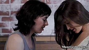 busty brunette strapon expert licks teen friends juicy pussy to orgasm 😈