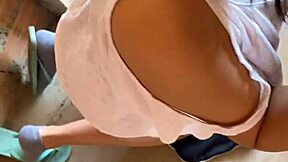 Homemade love begs for harder thrusts before husband arrives and cums inside darling.