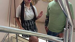 indian desi schoolgirl gets her tight pussy and anal hole fucked hard in viral mms with teacher