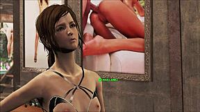What if Piper's love in Fallout 4 turns into intense brunette lesbian strapon sex?