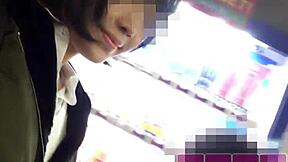 hey, why does this cute girlfriend stick out her tongue when she's really feeling the raw pounding in ikebukuro?