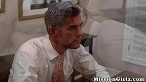 The poor guy watched his innocent Mormon teen getting hammered in missionary and doggystyle