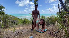 She was this babe getting caught in public anal at the beach with deepthroat and riding her friend.