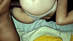 My 18-year-old stepdaughter's tight virgin pussy gets destroyed in a homemade creampie session with doggystyle and cowgirl action.