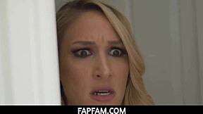 Serena Santos and stepbrother Berry McKockiner convince stepmom Charley Hart to join their wild threesome fun.