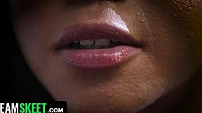 Goth girl Wednesday Adams and ebony friend get fucked by classmate in ffm strapon threesome