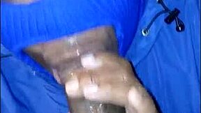 masked lady wet up her jacket sucking on bbc but contrasts with curvy amateur homemade blowjob leading to cum covered finish