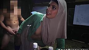 this muslim whore and lebanese arabic doll caught my eye in military uniform as a petite teen fuck doll