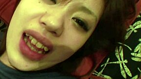 Two female Japanese backpackers meet older guys for fun in hostel