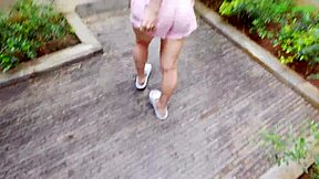 We almost got caught sucking dick outdoor, then he fucked me doggystyle in room with cum swallow.