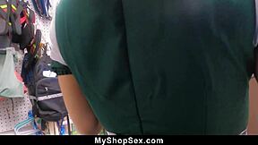 I caught this teen shoplifter in the store. She sucks my cock to stay out of trouble with the cops - MyShopSex