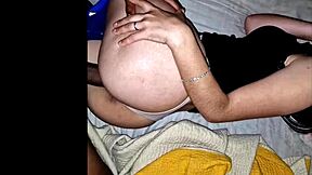 My 18-year-old stepdaughter's tight virgin pussy gets destroyed in a homemade creampie session with doggystyle and cowgirl action.