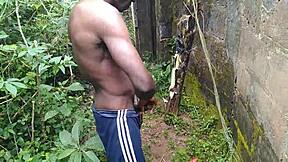 sex with plantain in the garden using oiled young body