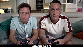 twin stepmoms are working hard to take care of their stepsons in 4some big tits blowjob group sex