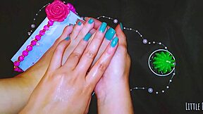 Intense foot massage leads to explosive orgasm in homemade fetish play